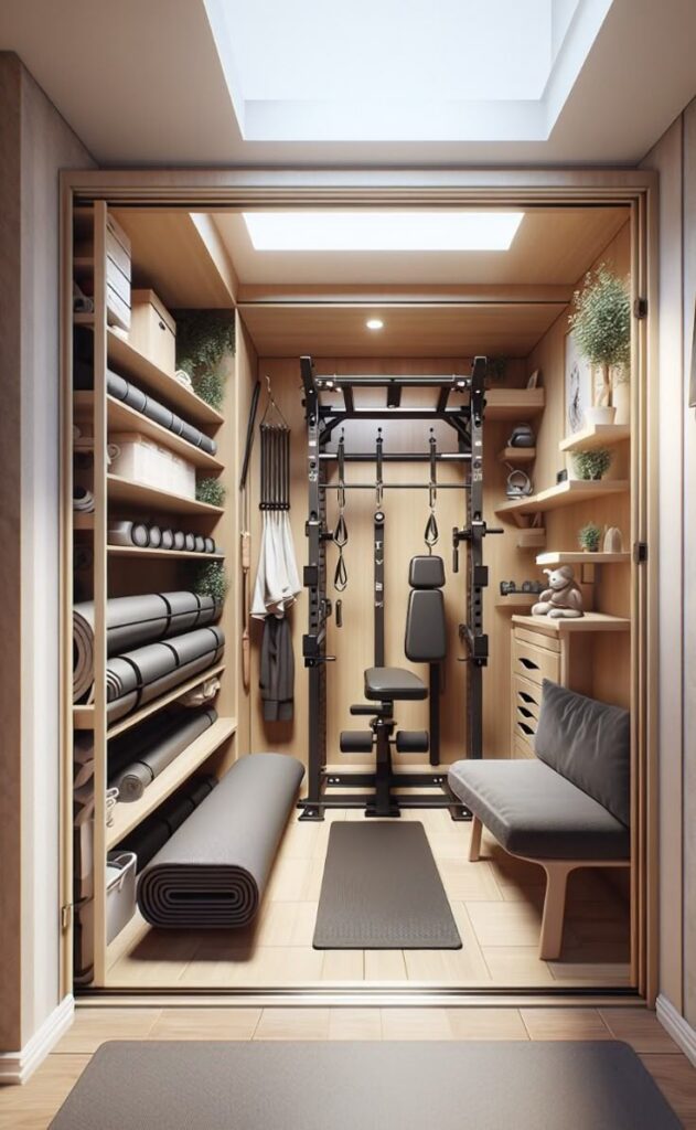 8 Creative Closet-to-Gym Transformations for Tiny Homes