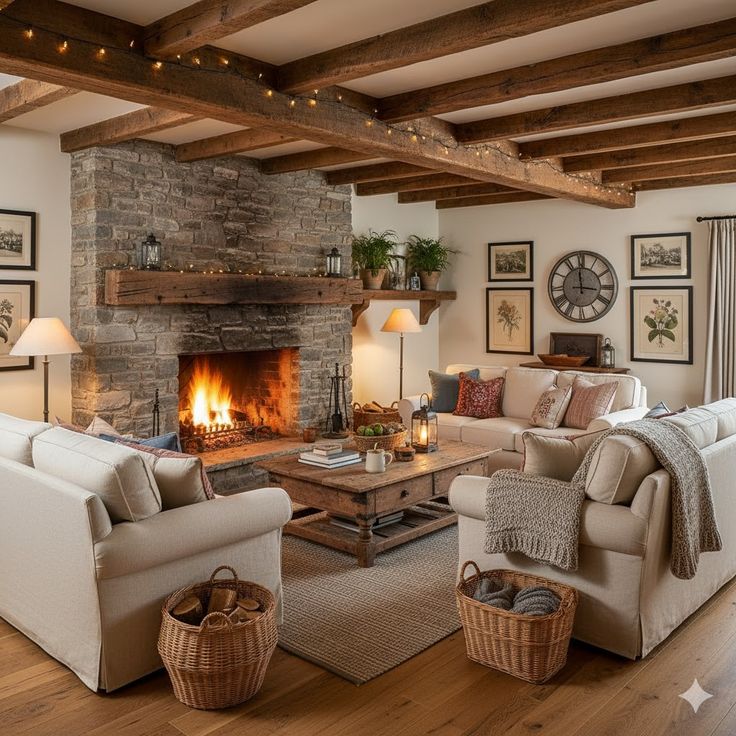 10 Rustic Living Room Ideas for a Warm, Cabin-Chic Space