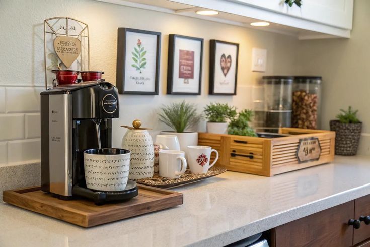 8 smart built in coffee bar ideas for tiny spaces